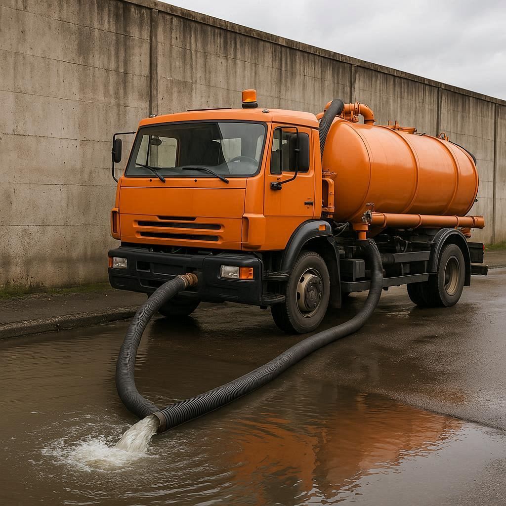 Откачка воды в Озёрах