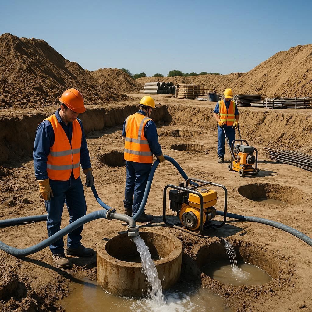 Глубинное водопонижение скважинами в Озёрах